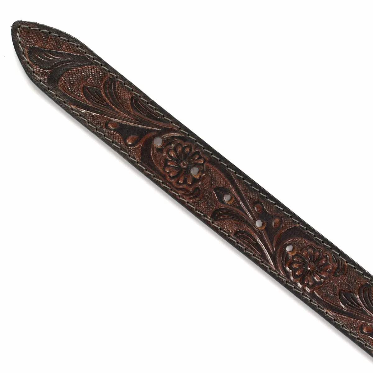 Genuine Leather Belt for Men Western Floral Design - Image 4