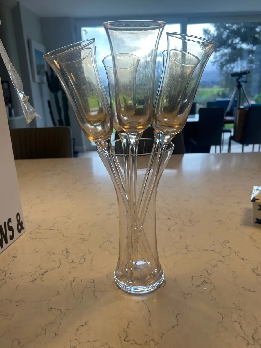 Champagne Flutes/Glasses Vintage - Image 1