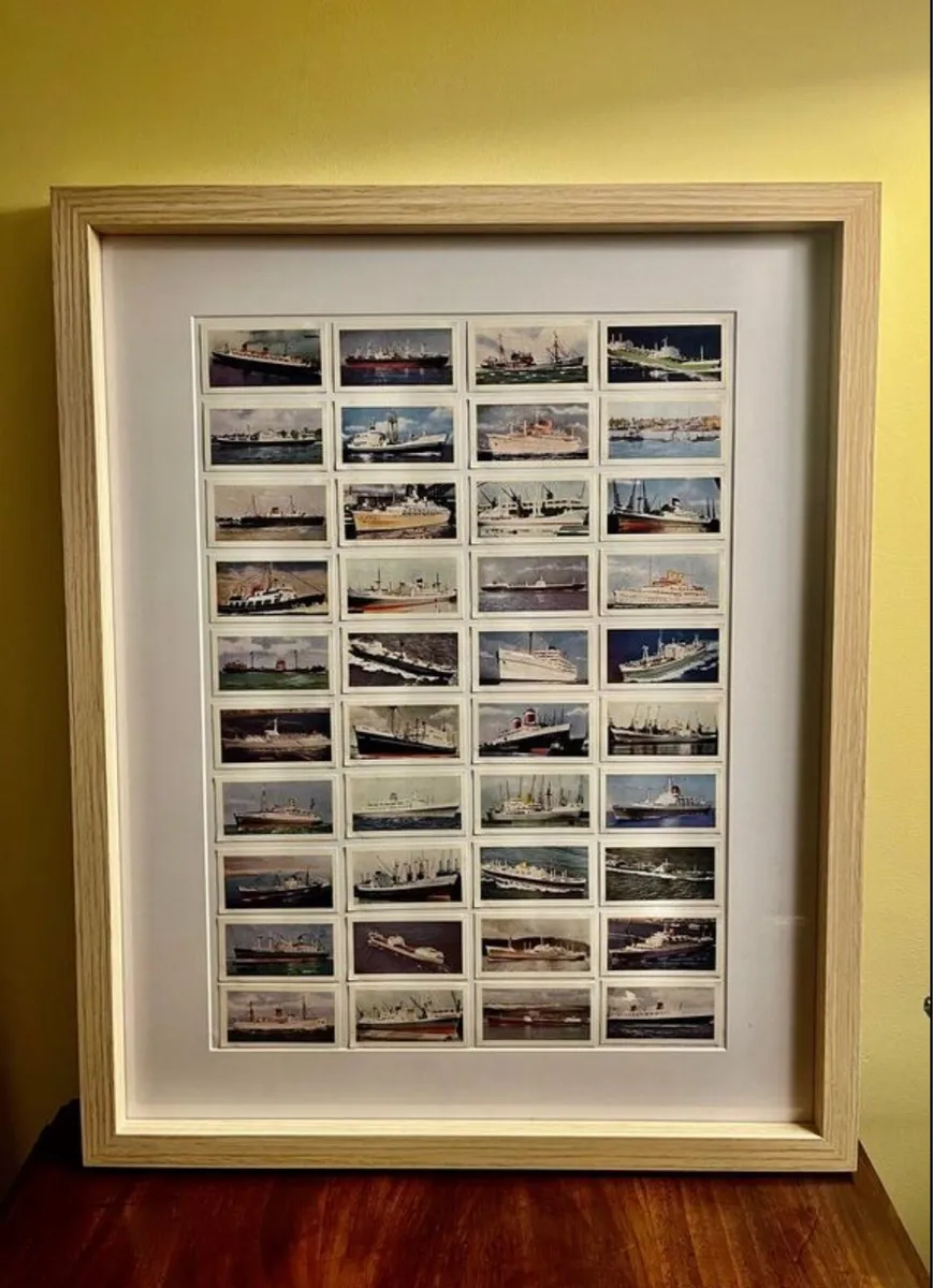 Vintage Framed Ships of the World Cards Set