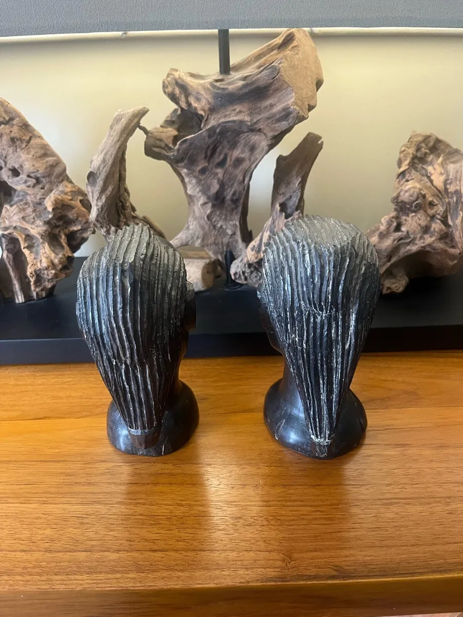 Vintage African Tribal Busts - Image 4