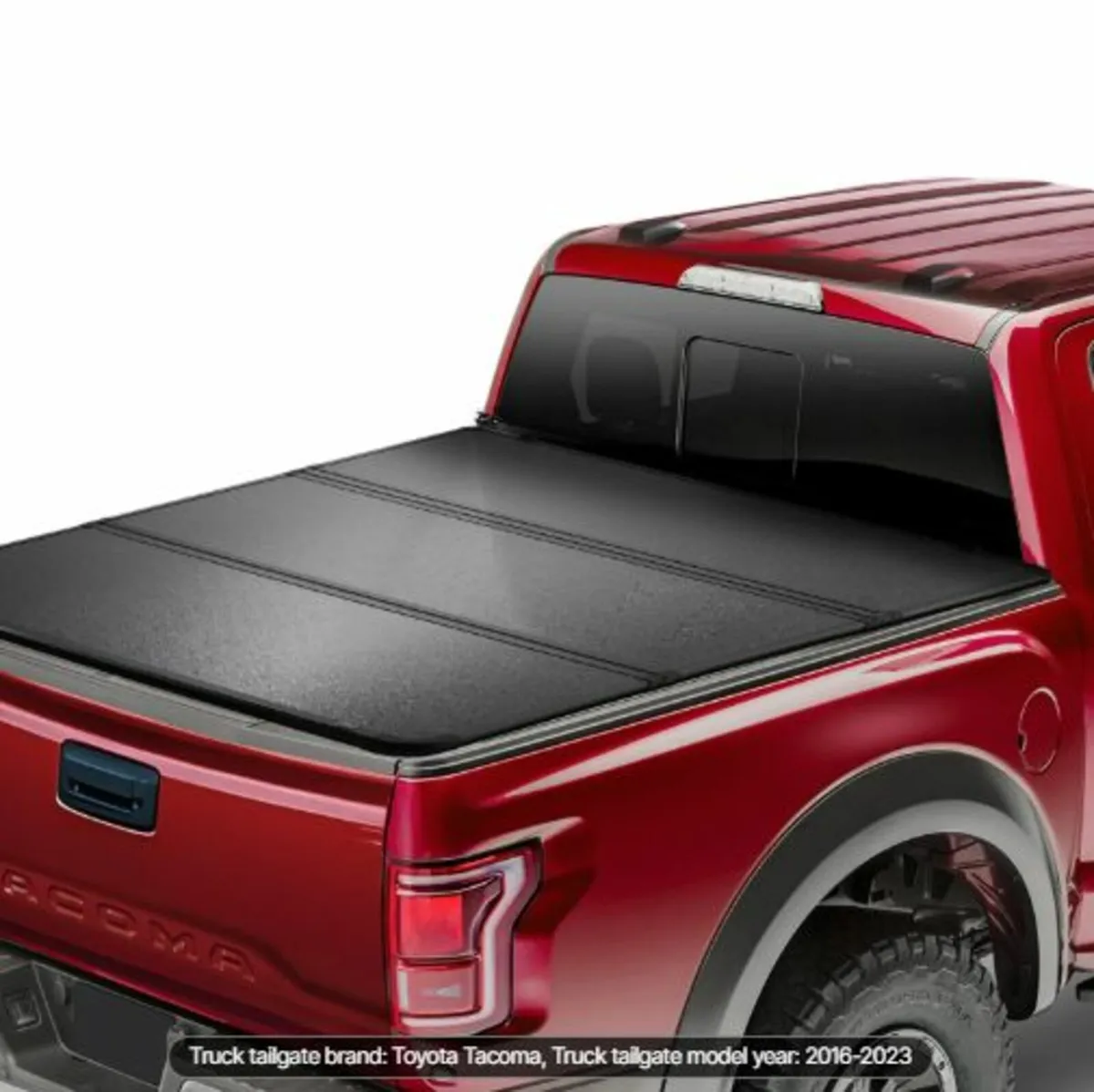 Tri-Fold Truck Bed Tonneau Cover, Compatible - Image 1