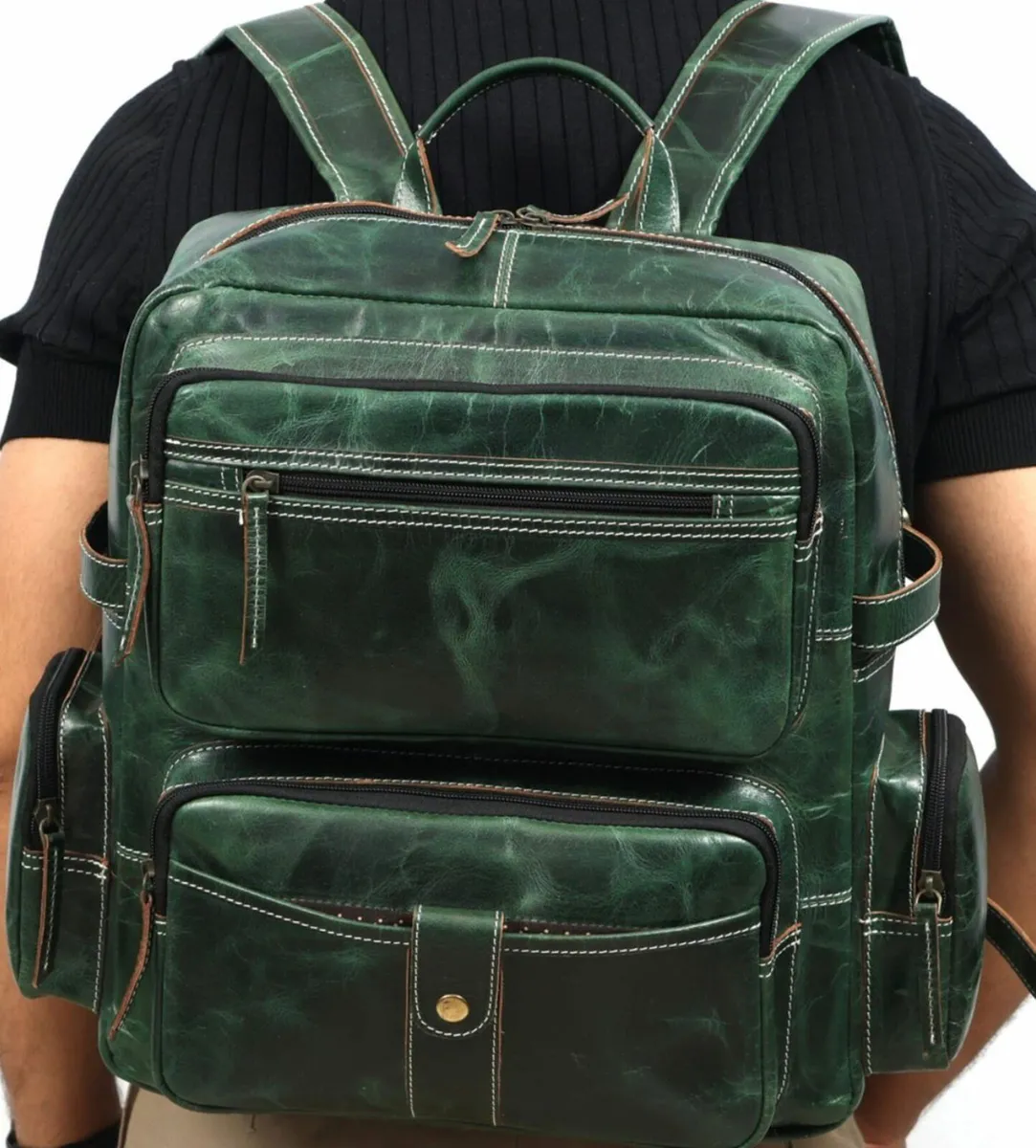 Genuine Leather Backpack for Men &  Women - Image 4