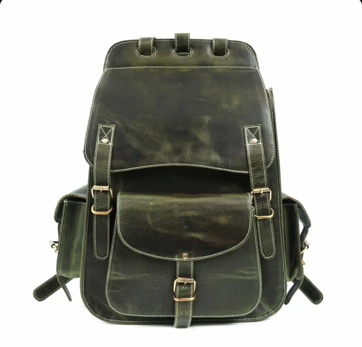 Genuine Leather Backpack for Men &  Women - Image 1