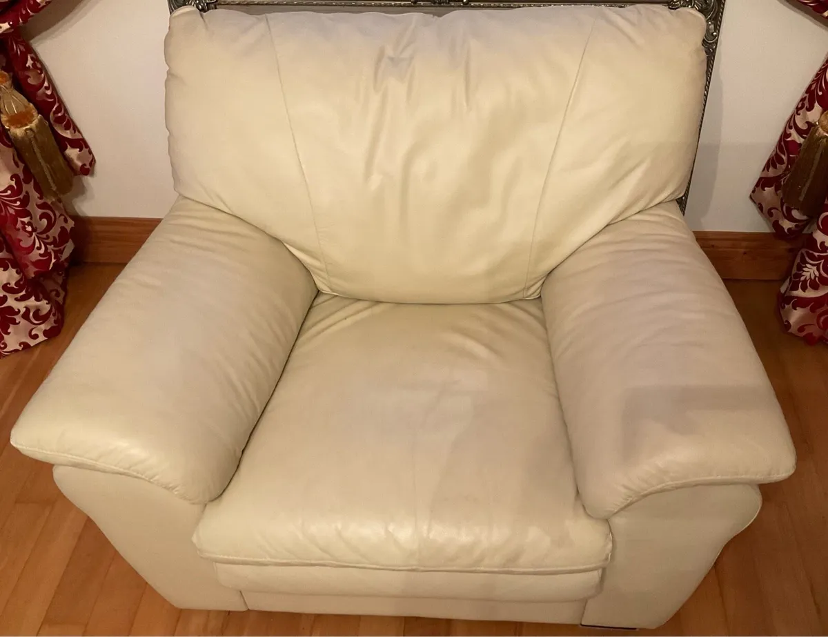 Leather couch and chairs - Image 3