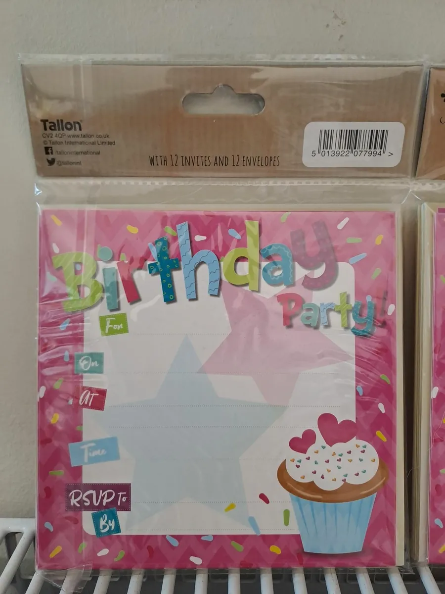 2 packs of Birthday invitations - Image 1