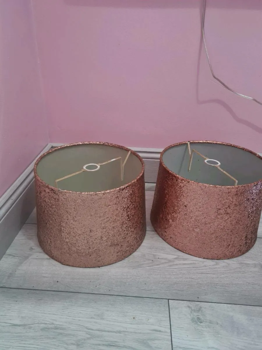 Rose gold 2 lamp shades