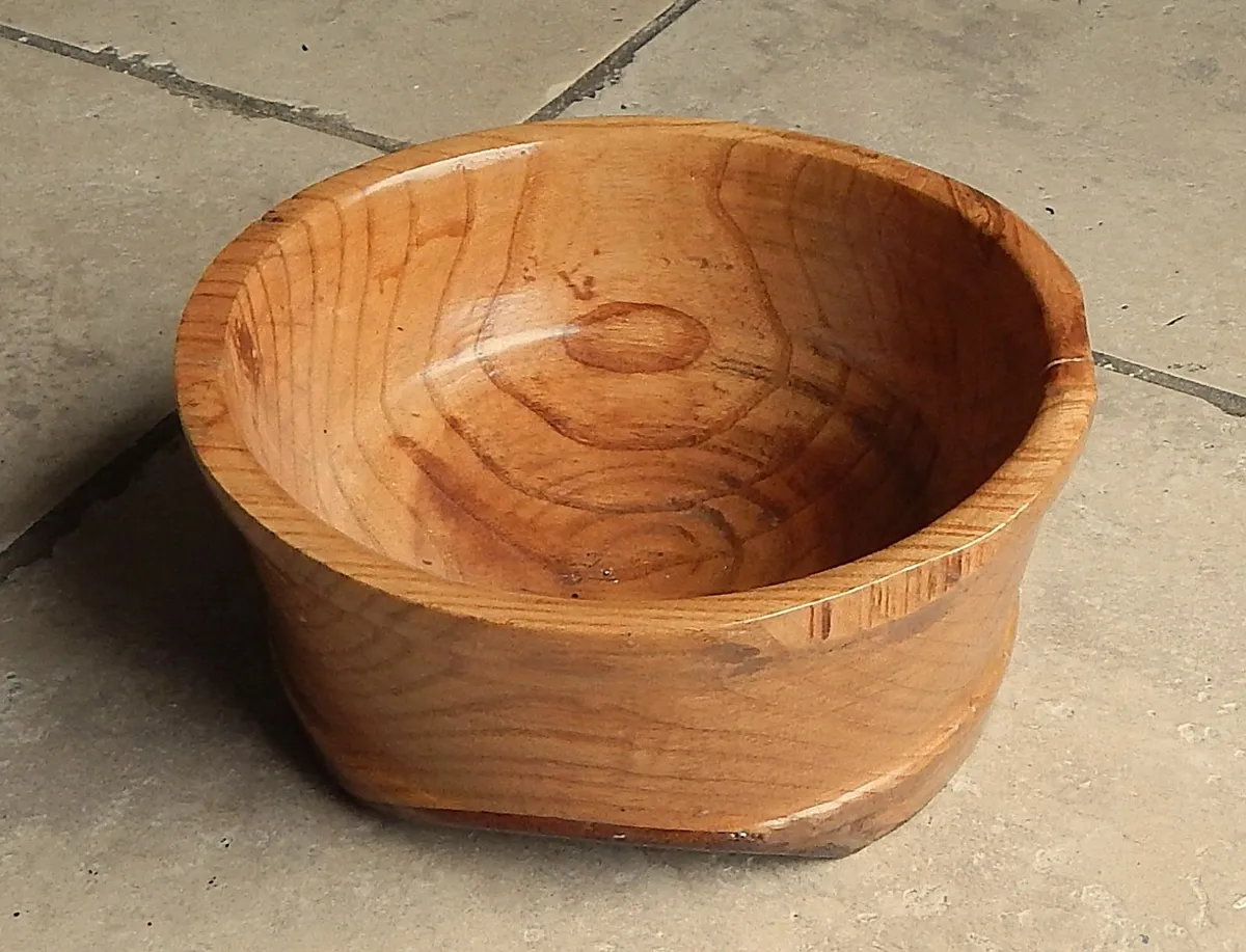 Vintage Hand Turned Wooden Bowl - Image 1