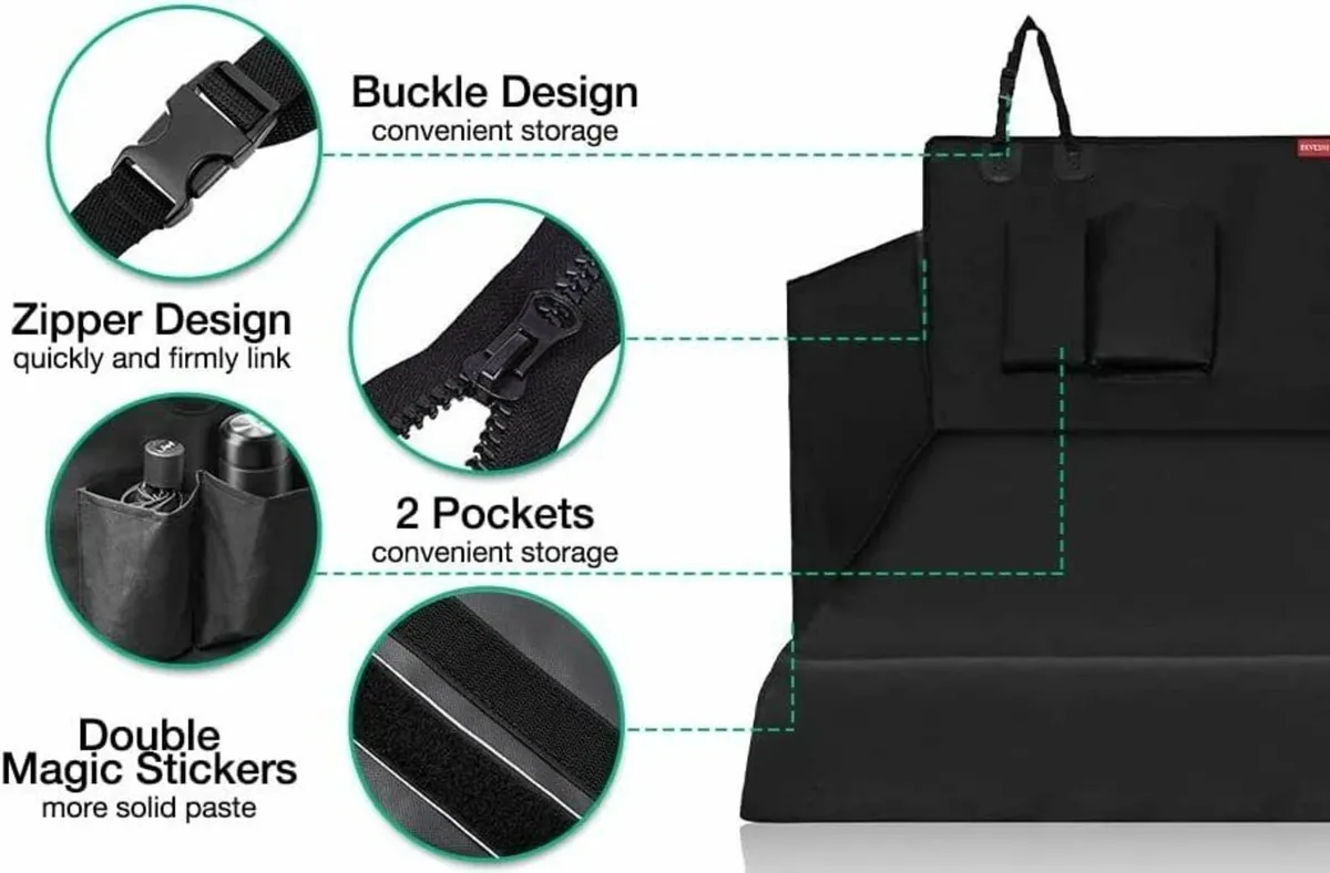 Washable Waterproof Pet Dog Back Seat Cover - Image 2