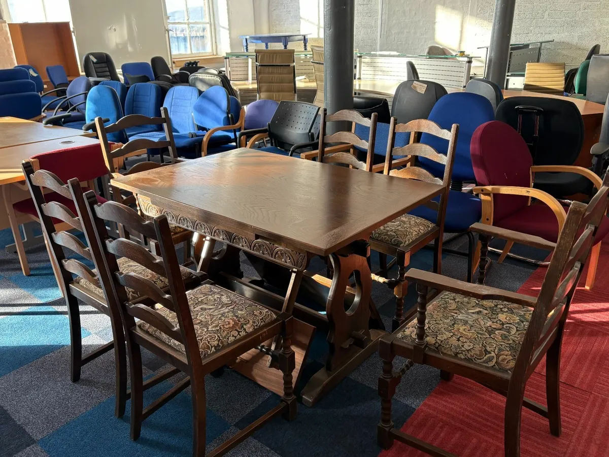 Antique Table and Chair Set - ONLY £150 - Image 2