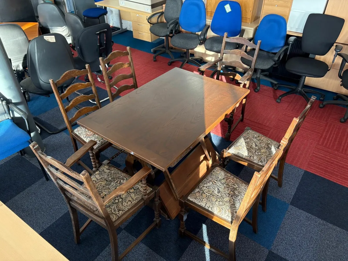 Antique Table and Chair Set - ONLY £150 - Image 4