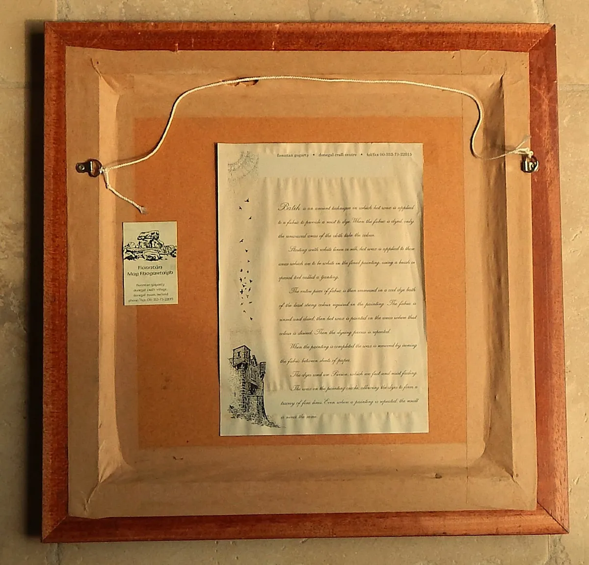 Signed Batik Art Work by Fionntan Gogarty - Image 4