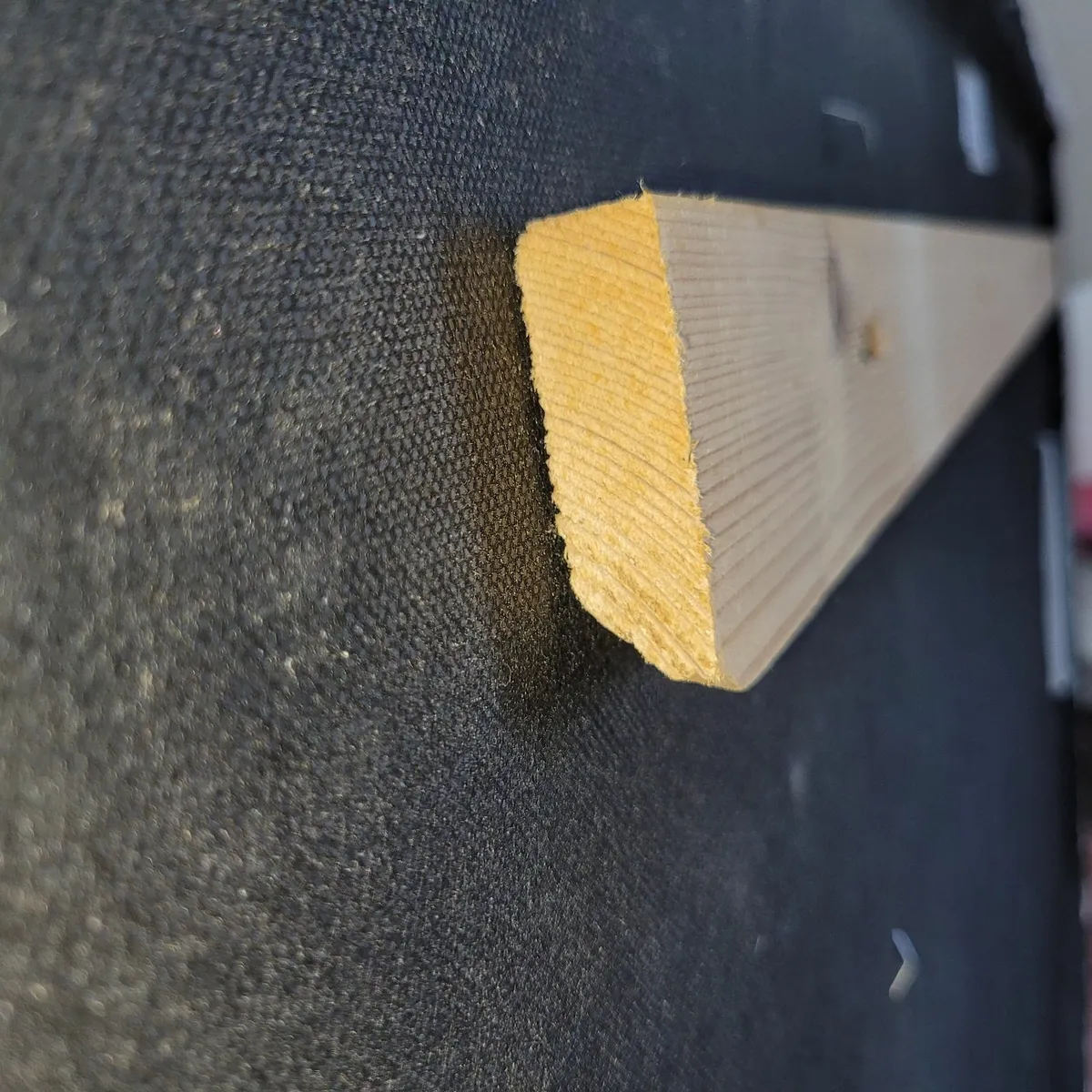 Wall mounted cream crushed velvet headboard - Image 3