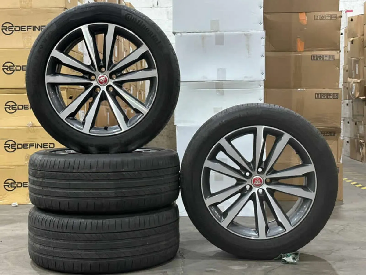 20" GENUINE JAGUAR F PACE VENOM WHEELS & CONTIS - Image 1