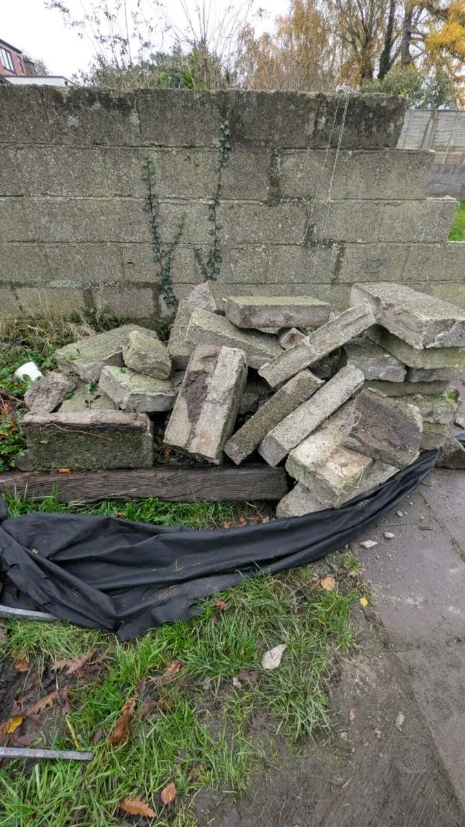 4" cement blocks - Free to take away - Image 2