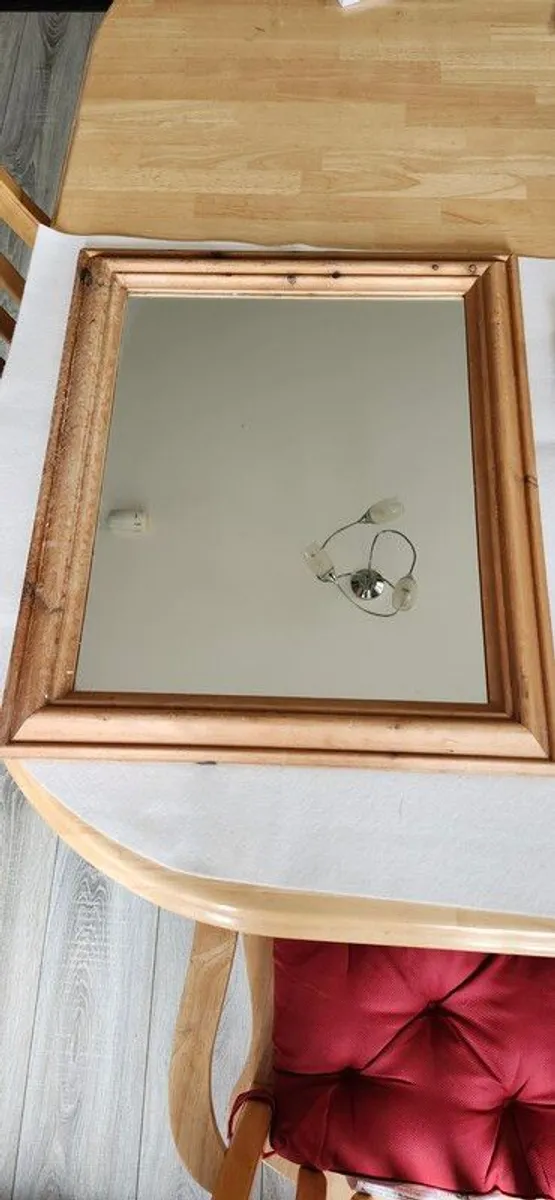 Two pine framed mirrors - Image 2