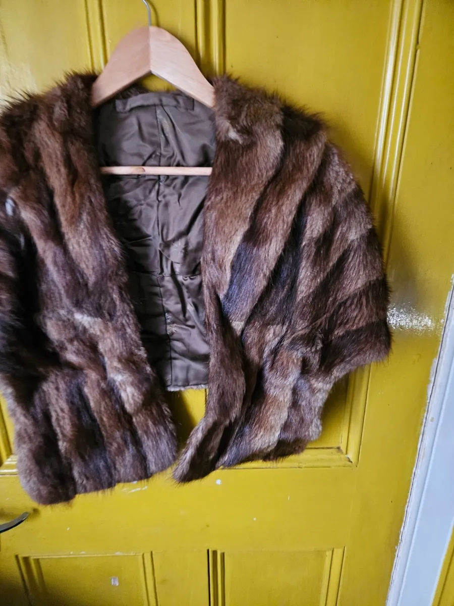 Vintage Fur Shawl - Image 4