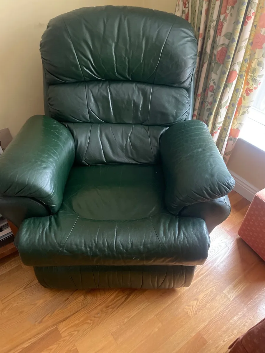 Reclining Armchair Leather - Image 1