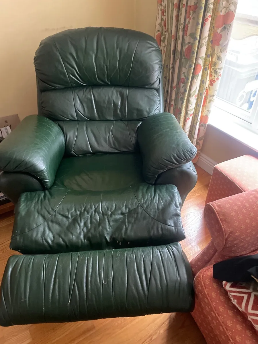 Reclining Armchair Leather - Image 2