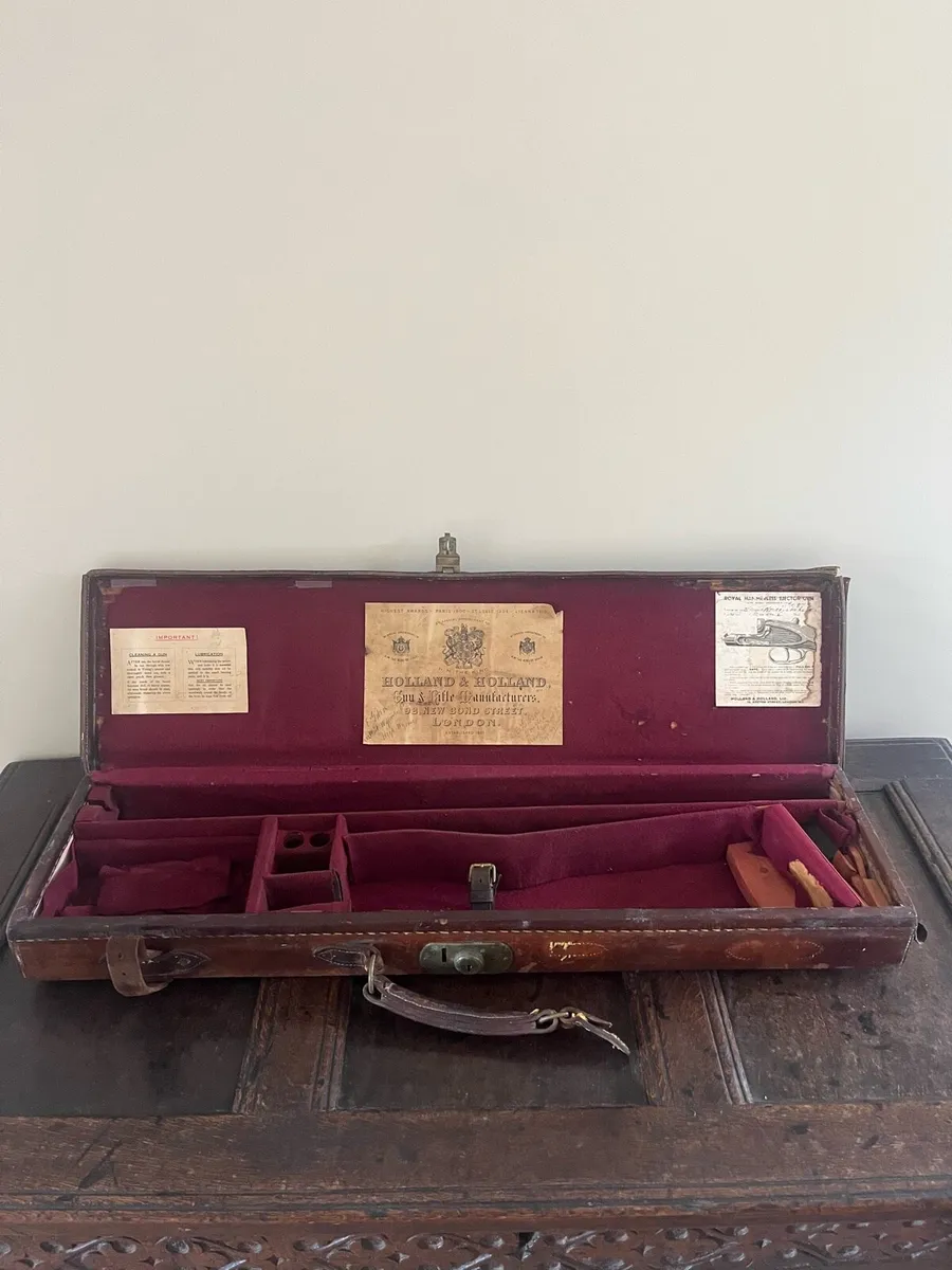 Antique Holland & Holland Gun case - Image 1