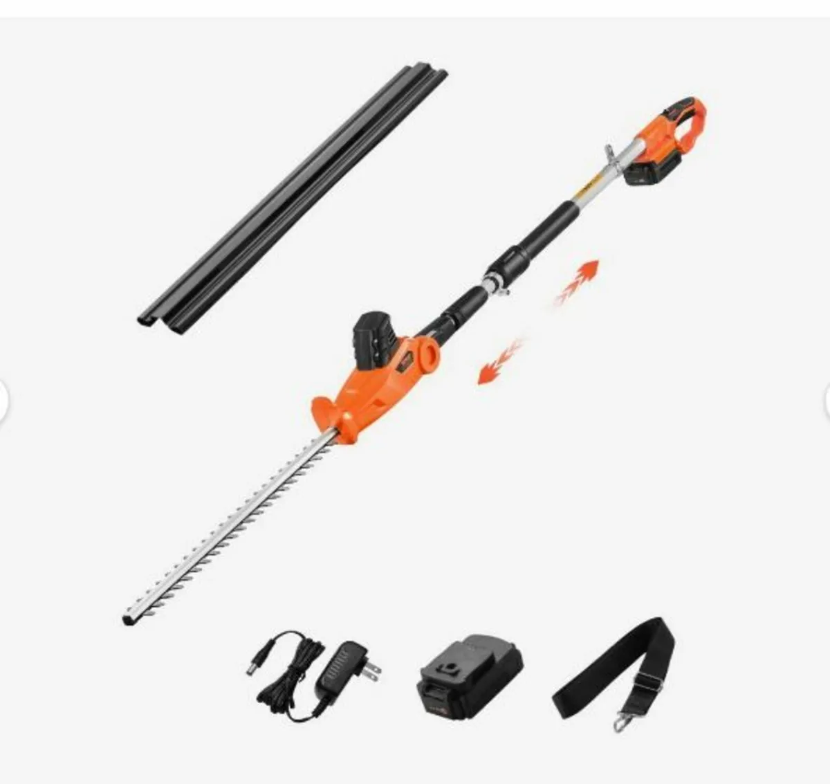 Electric Hedge Trimmer, 1200 RPM, 6.2 - 7.8 Ft - Image 1
