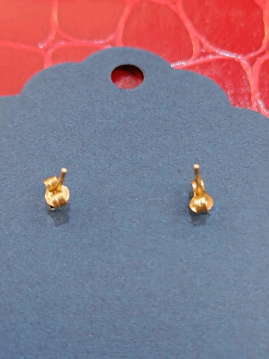 9k yellow gold knots earrings - Image 4