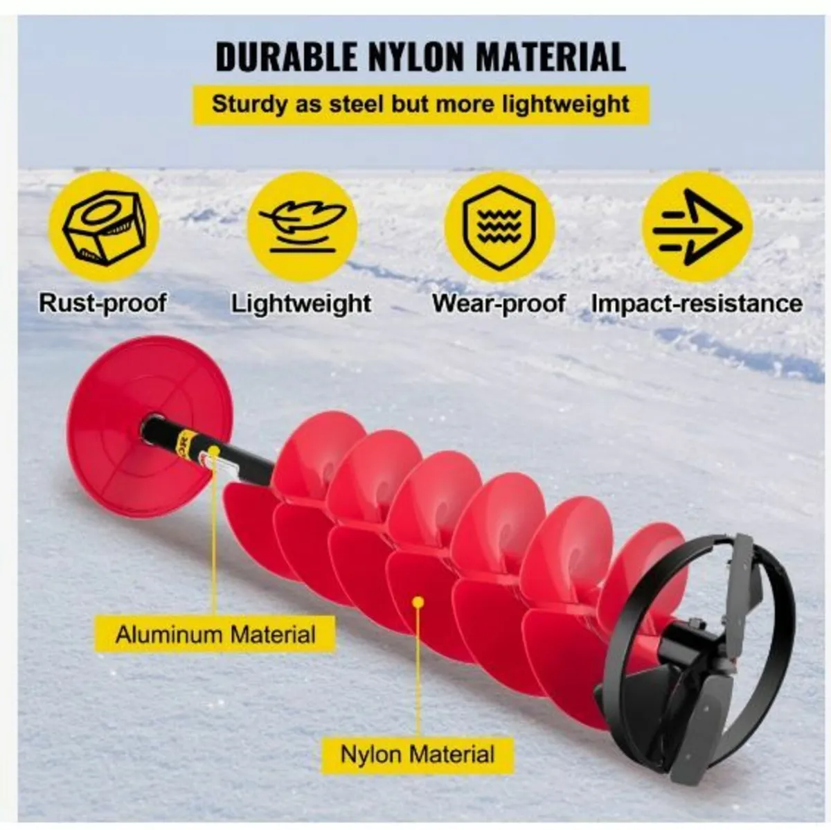 Ice Drill Auger, 8" Diameter - Image 4