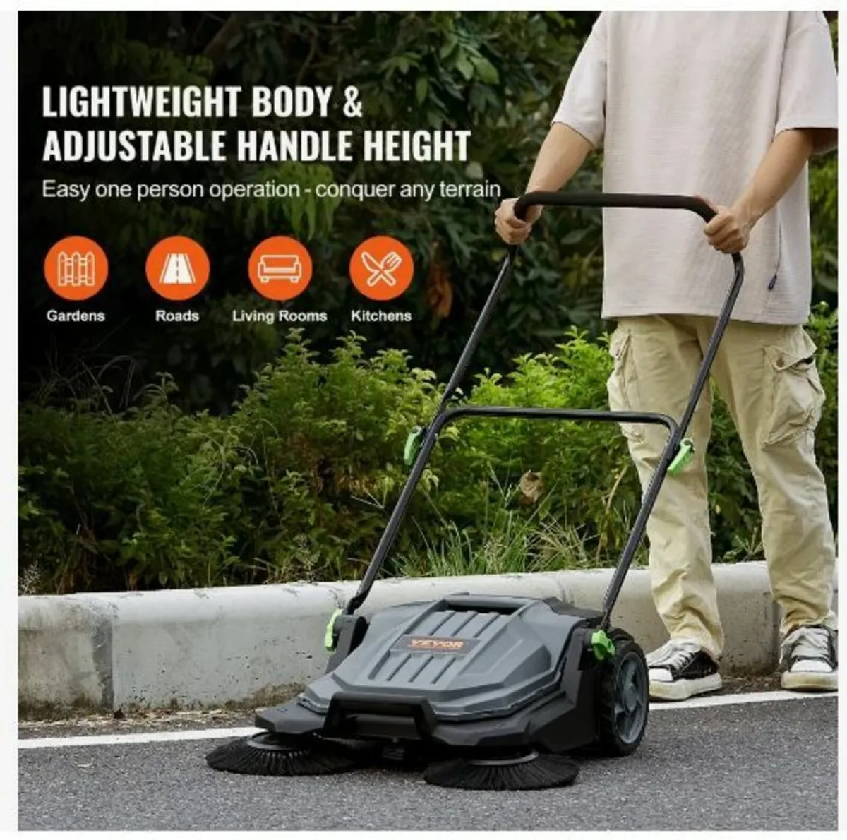 Walk-behind Hand Push Floor Sweeper - Image 4