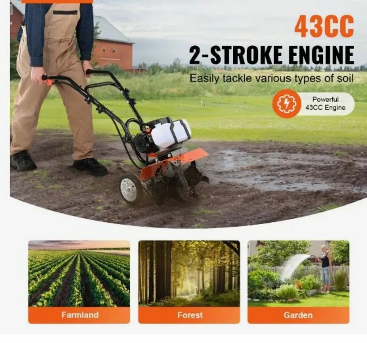 Tiller Cultivator Gas Powered - Image 2