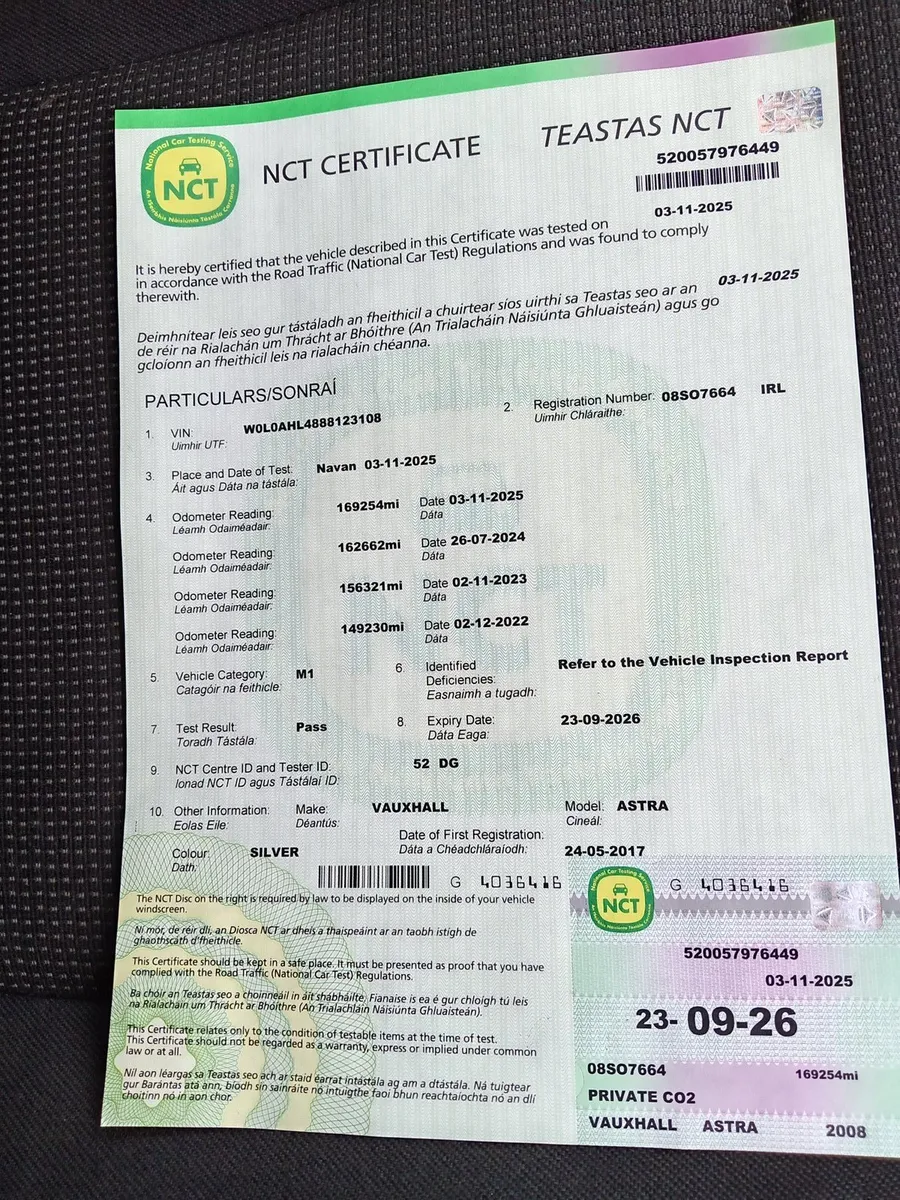 08 OPEL ASTRA 5DR 1.2 NEW NCT 09/26!! - Image 2