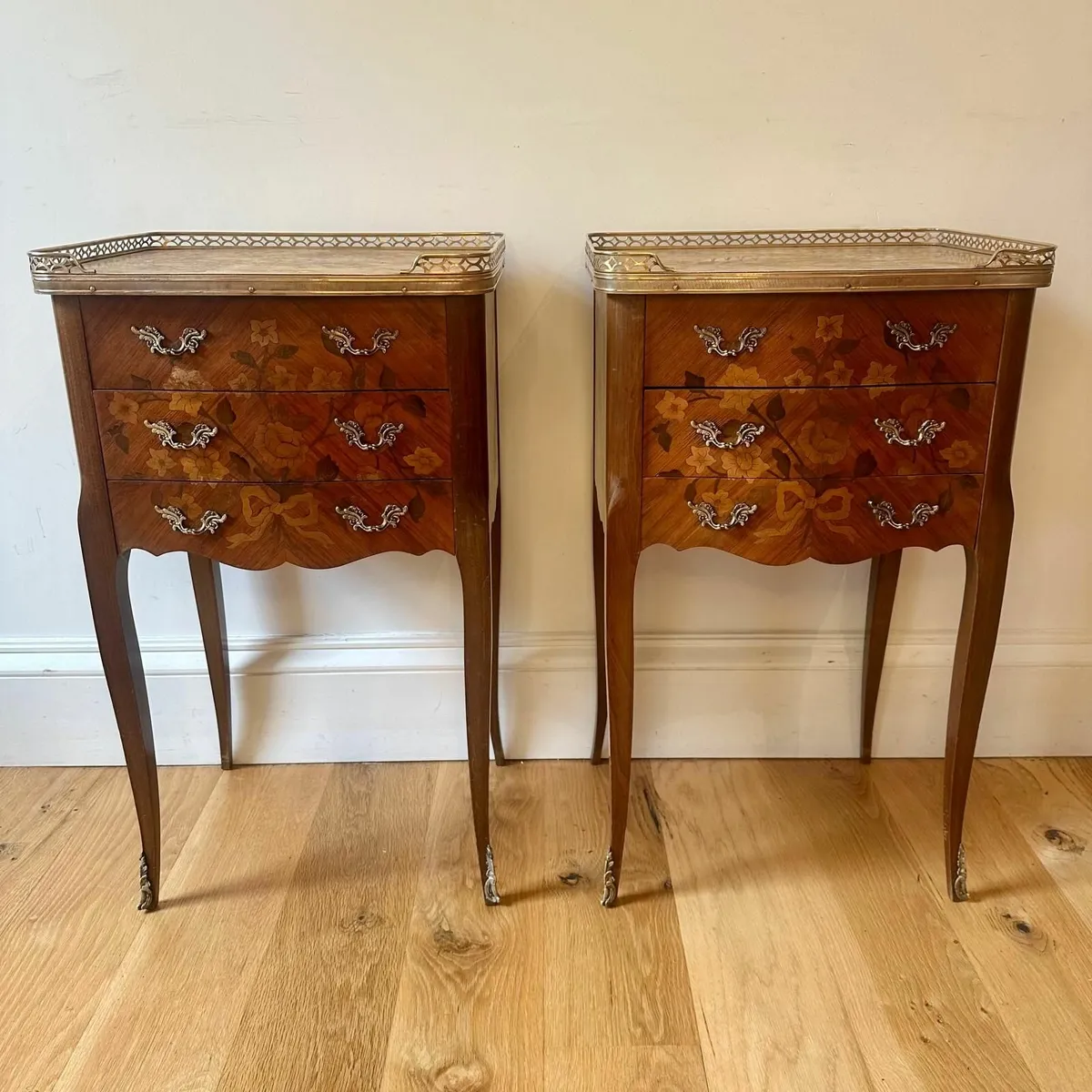 Pair of Louis XV Style Bedside Lockers - Image 1