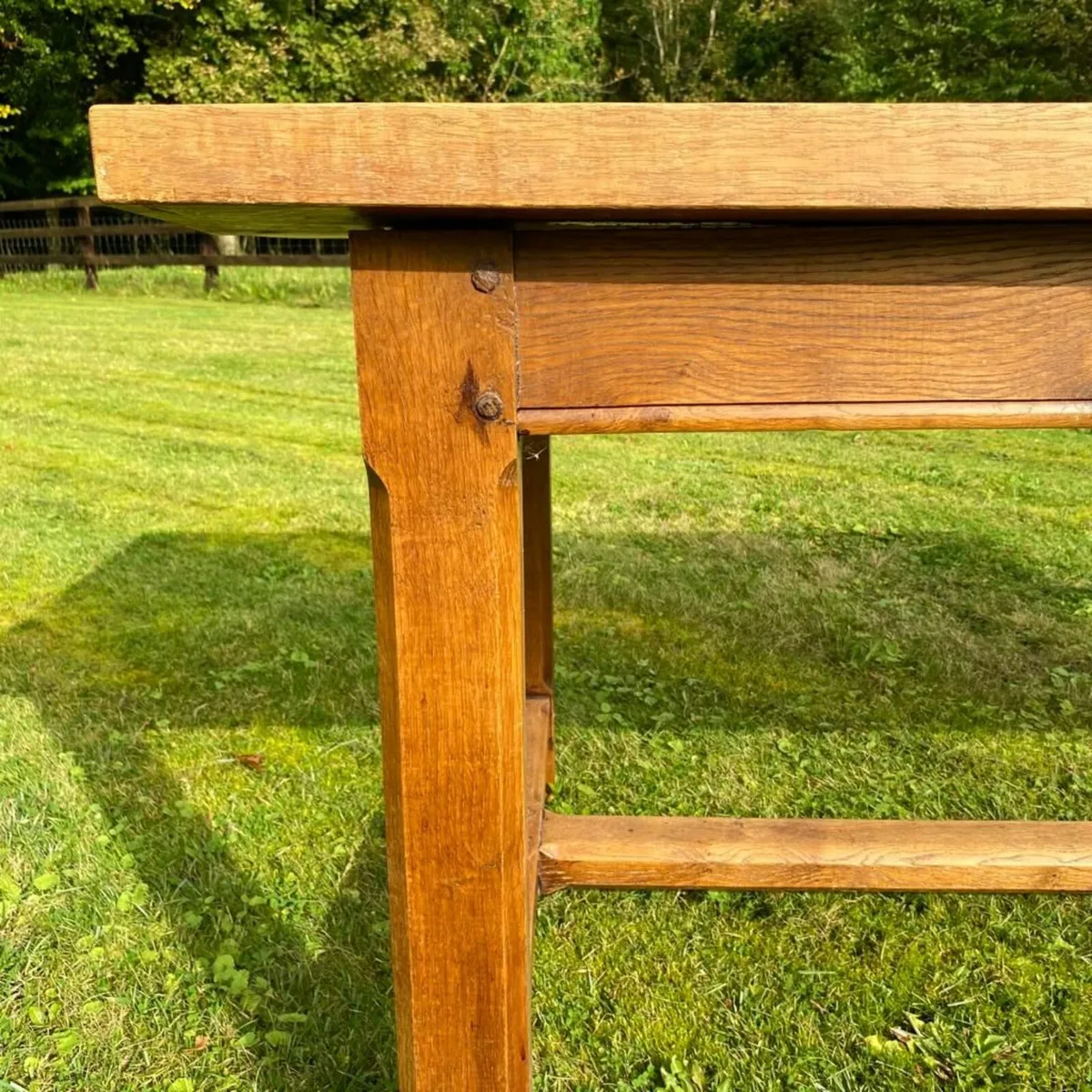 French Oak Farmhouse Dining Table - Image 2
