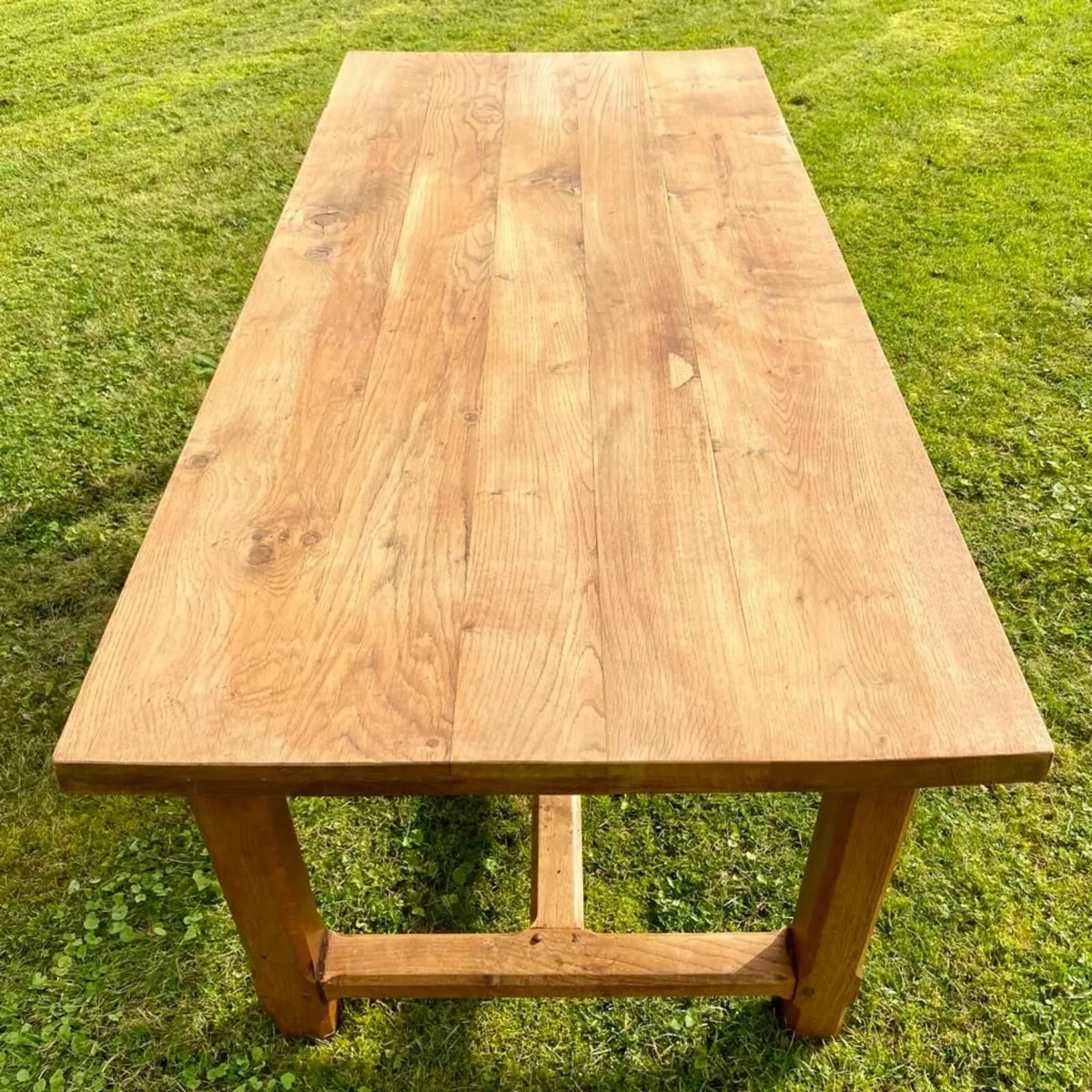 French Oak Farmhouse Dining Table - Image 3