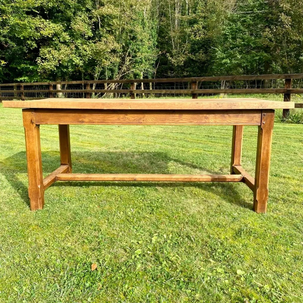 French Oak Farmhouse Dining Table - Image 4