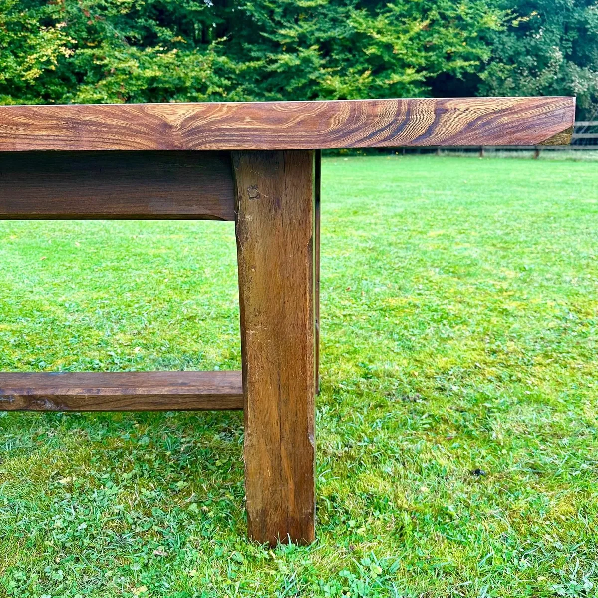 French Provincial Elm Farmhouse Table - Image 2