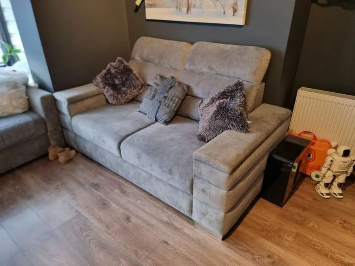 Double sofa with storage and electrical sockets - Image 1