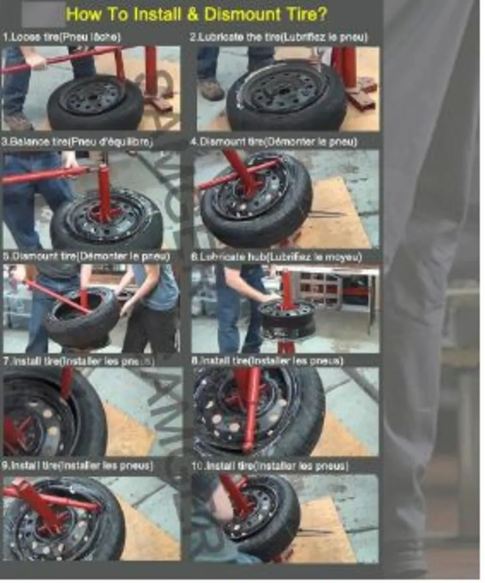 Tire Changer Manual Heavy Duty Portable Steel - Image 2