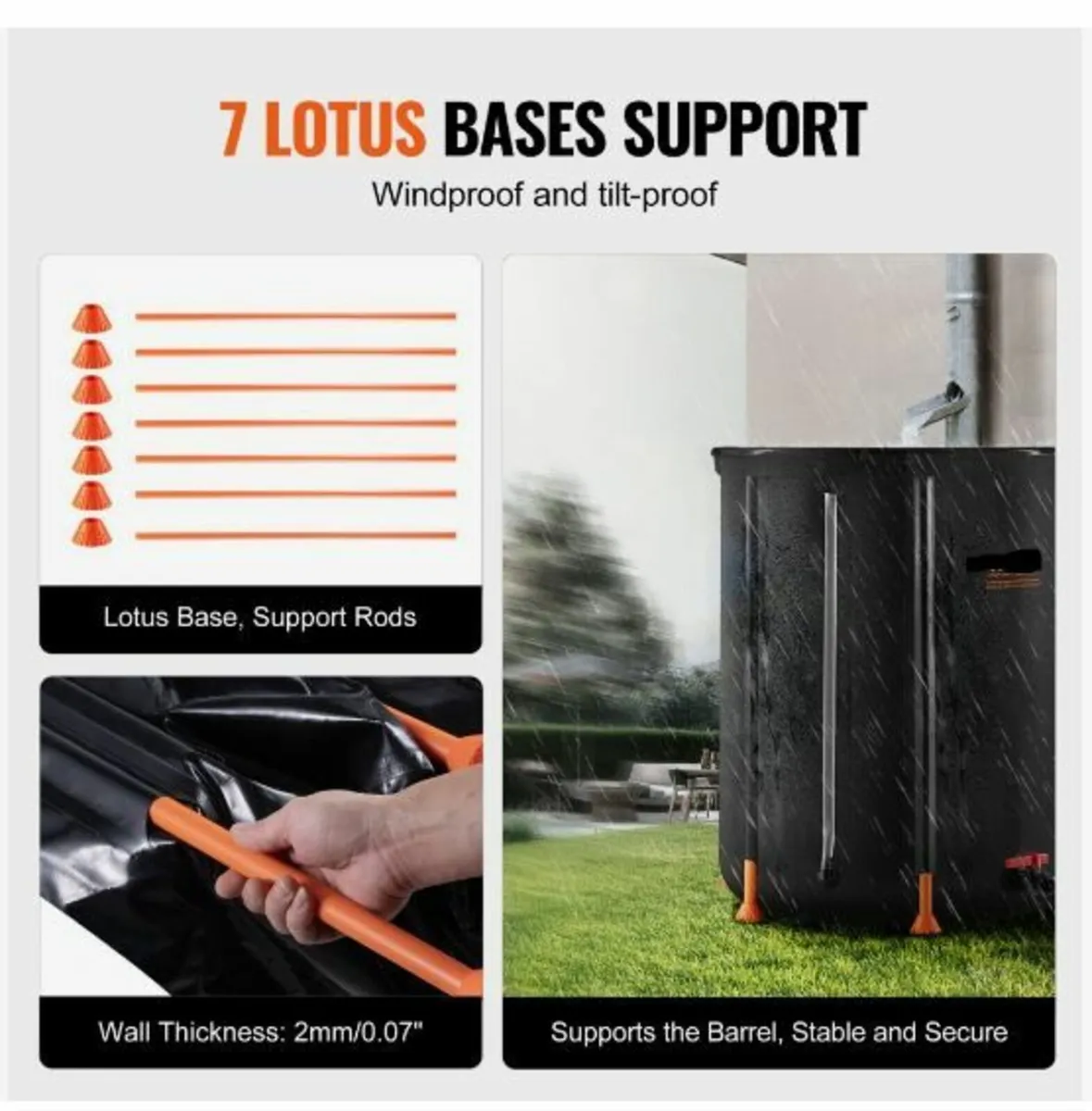 Collapsible Rain Barrel 378.5 L Rain Catcher - Image 4