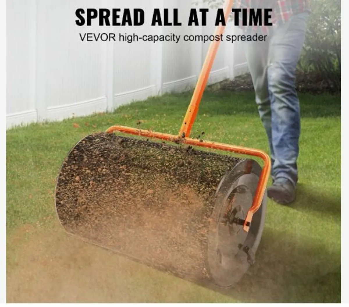 Compost Spreader, 24.4-25.6" Height Adjustable - Image 2