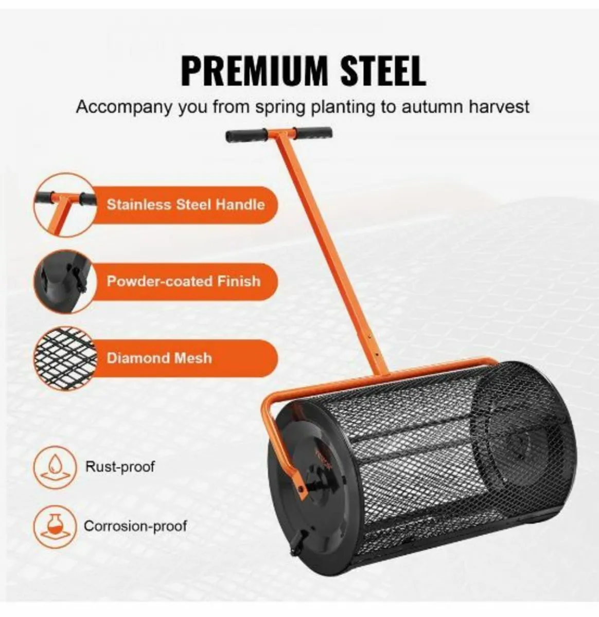 Compost Spreader, 24.4-25.6" Height Adjustable - Image 3