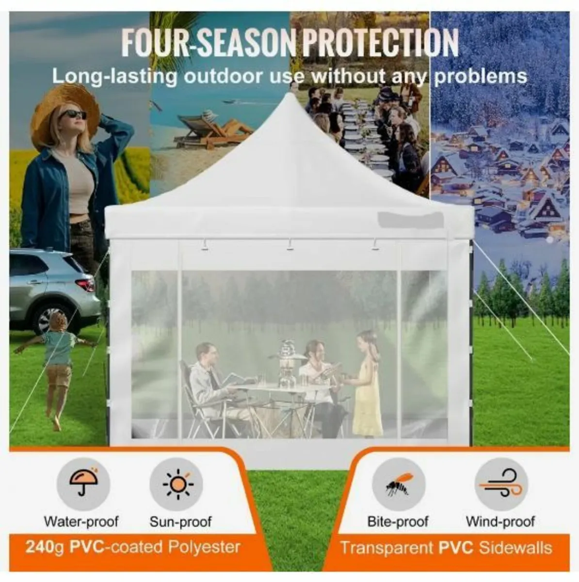 304.8 x 304.8 cm Pop Up Canopy Tent - Image 3