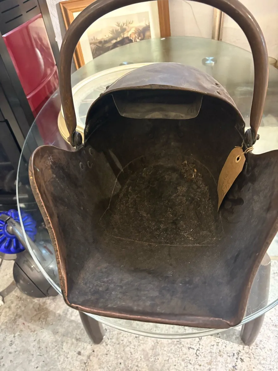 Antique Victorian copper coal scuttle - Image 3