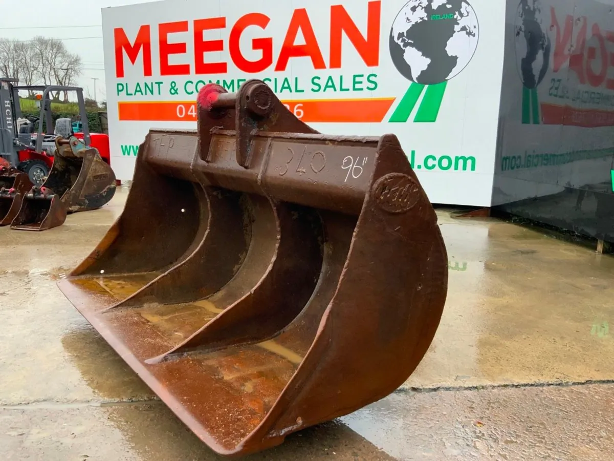 96" GEITH GRADING BUCKET.....90mm PINS.....367f. - Image 4