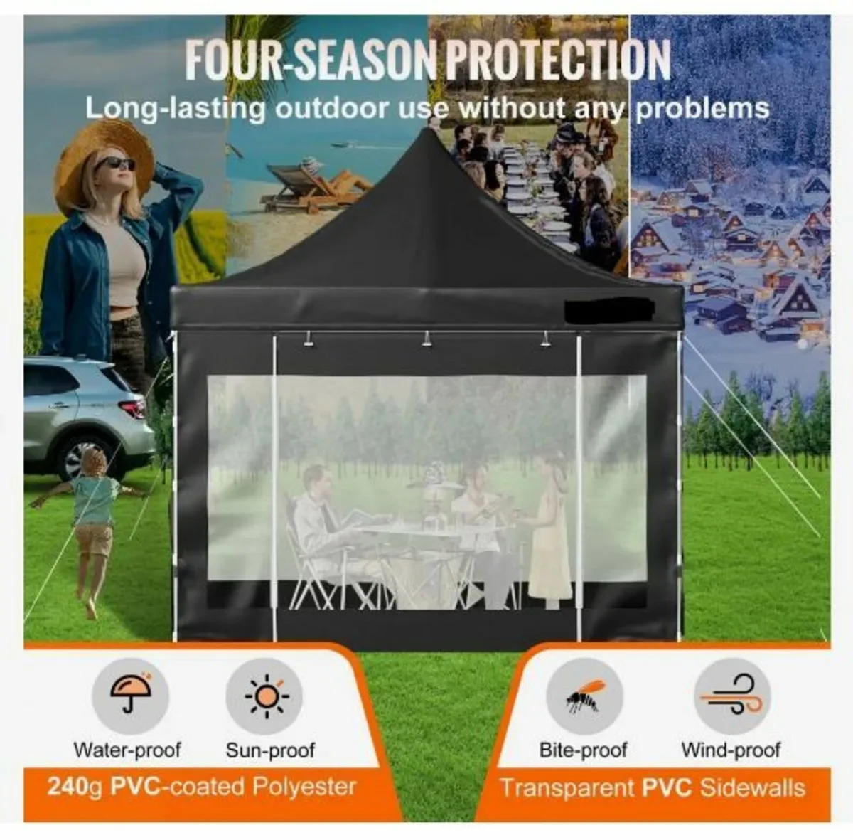 304.8 x 304.8 cm Pop Up Canopy Tent - Image 4