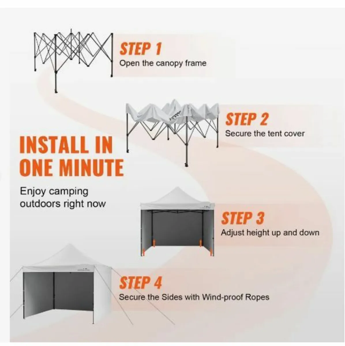 Pop Up Canopy Tent Outdoor Gazebo - Image 2