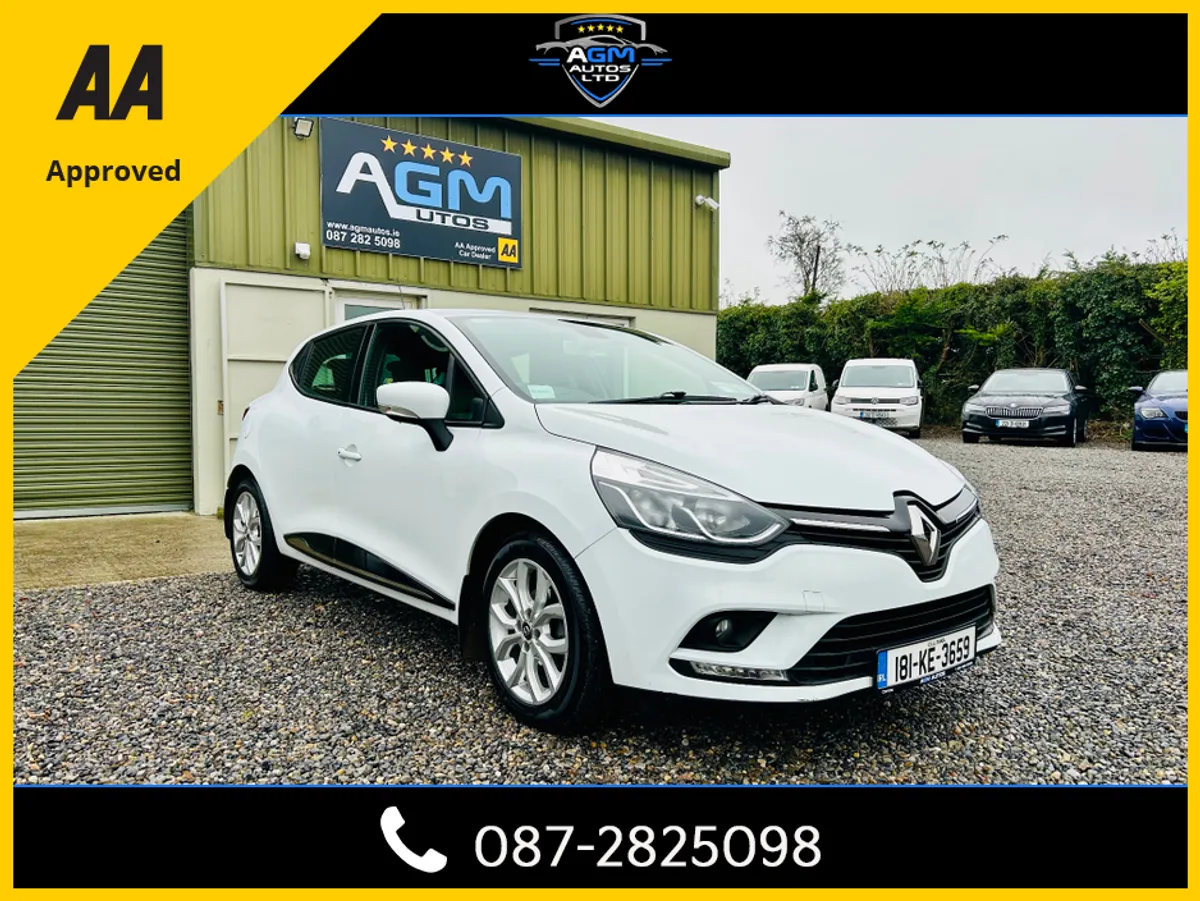 2018 Renault Clio Dynamique white Nct 11/27 - Image 1