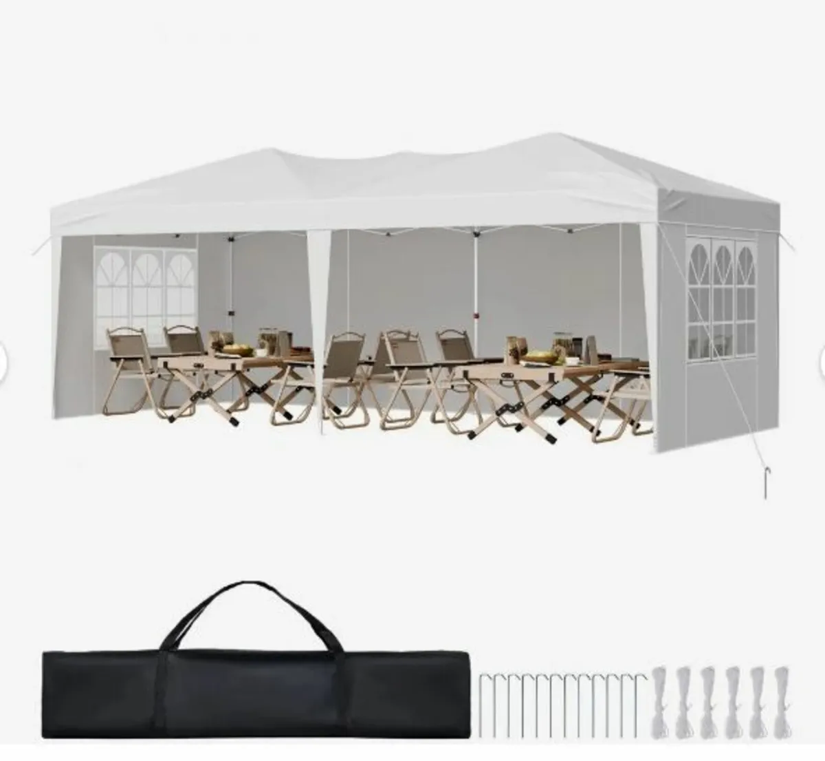 Pop Up Canopy, 5.9 x 2.96 m Instant Canopy - Image 1