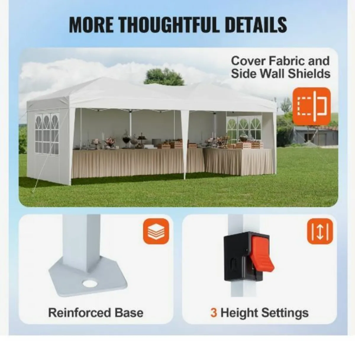 Pop Up Canopy, 5.9 x 2.96 m Instant Canopy - Image 2