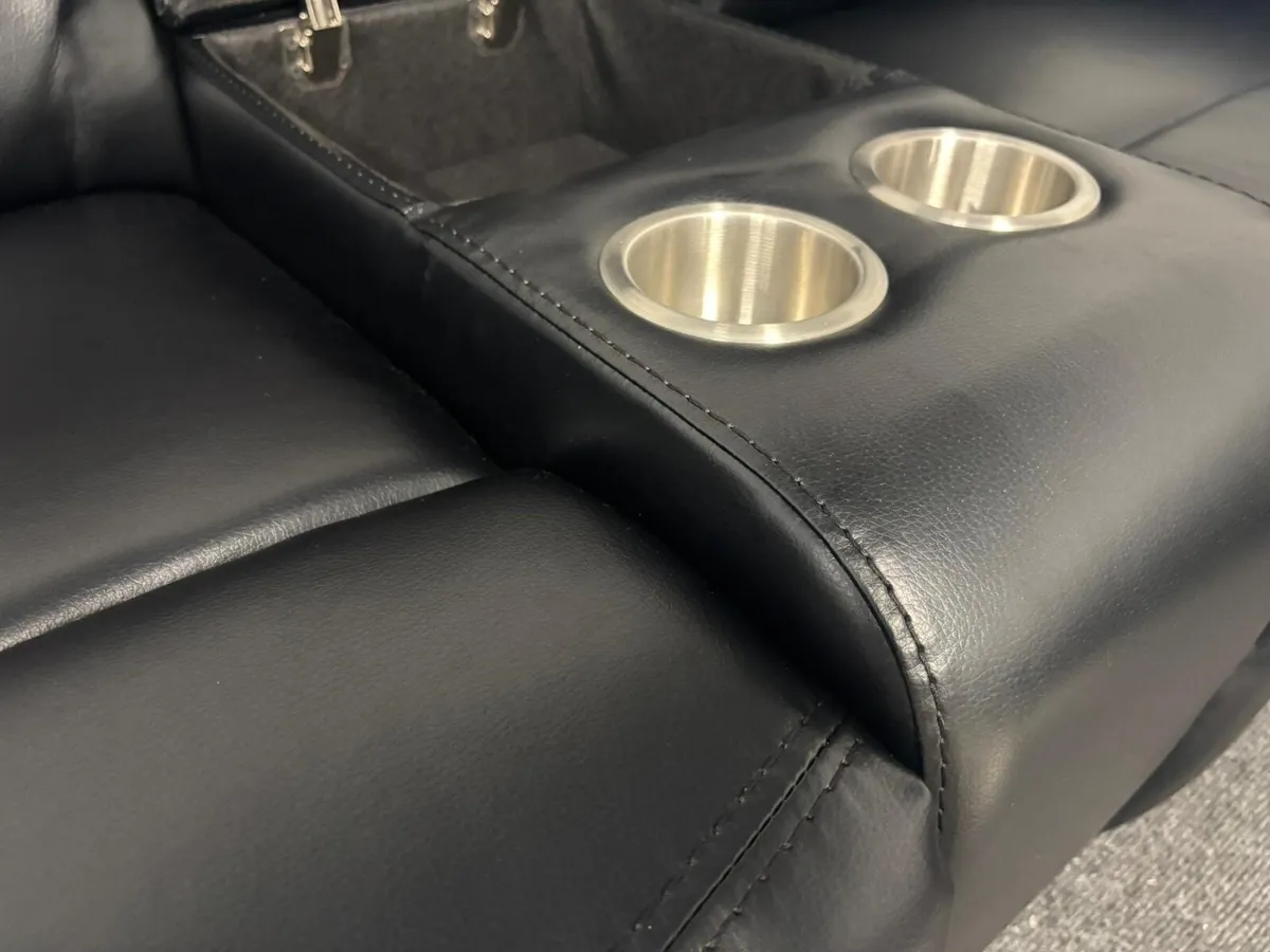 BLACK FRIDAY SALE 3+2 Grey leather Recliners - Image 4