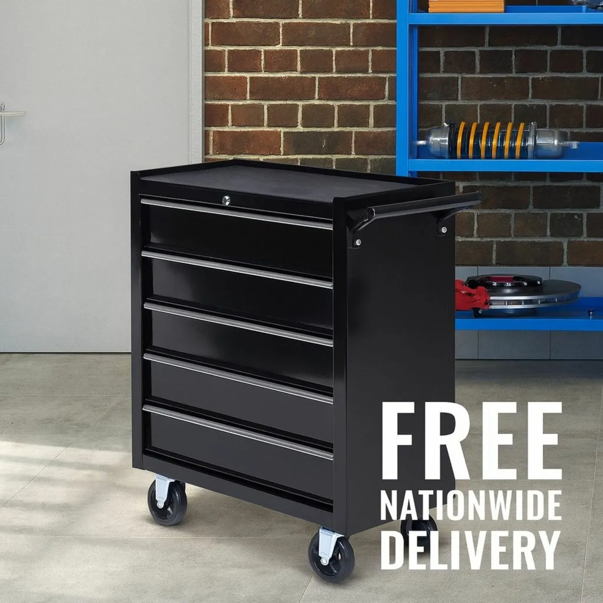 Heavy-Duty 5-Drawer Tool Chest on Wheels - Image 1