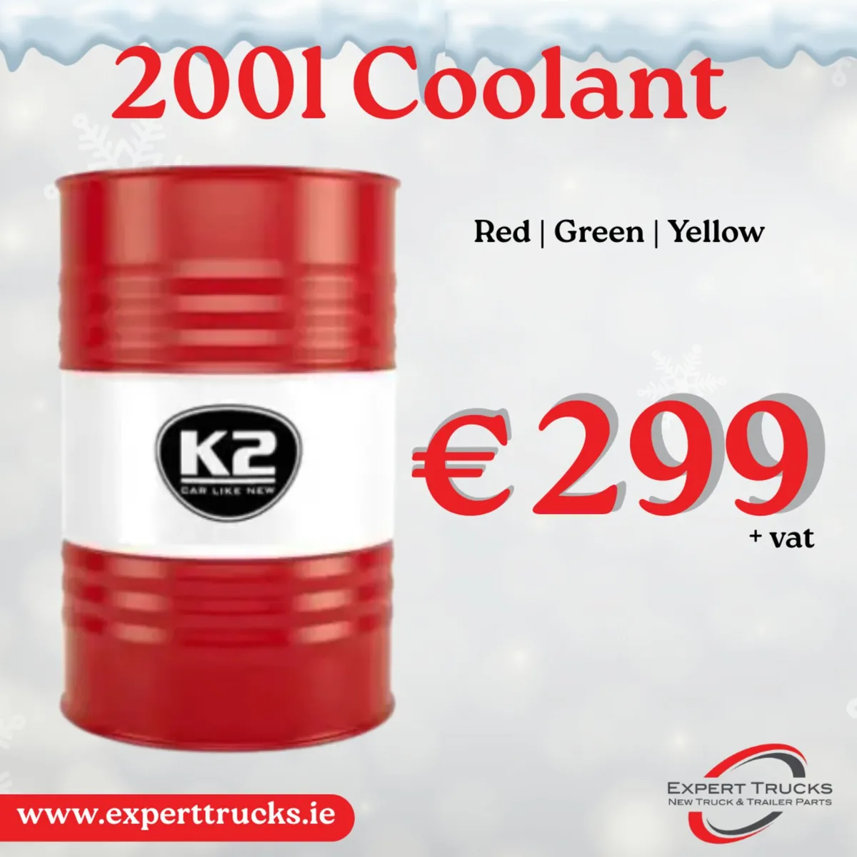 200l Coolant | €299 + VAT | Expert Trucks